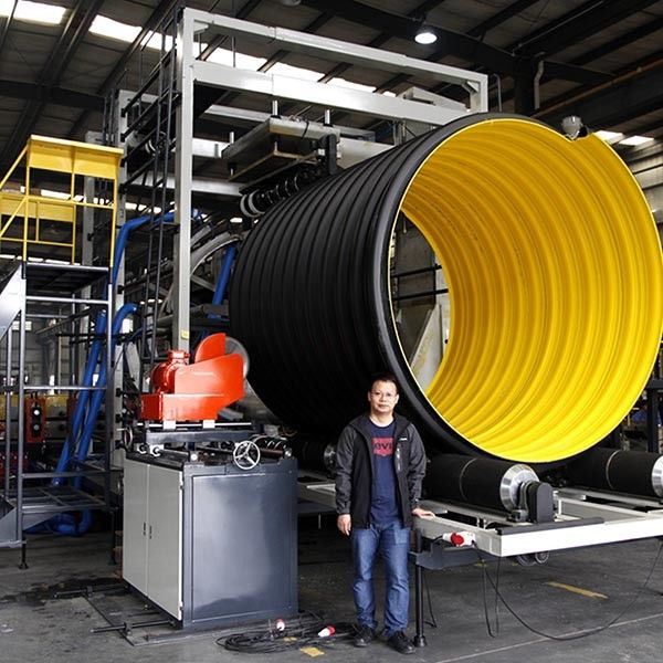 800Mpa runzelte gewundene Struktur der Rohr-Fertigungsstraße-SRPE 3200 Millimeter